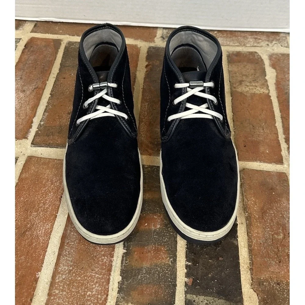 J. Murphy Navy Blue Suede Chukka Boots Leather Preppy Academia Midtop Men's 10.5
